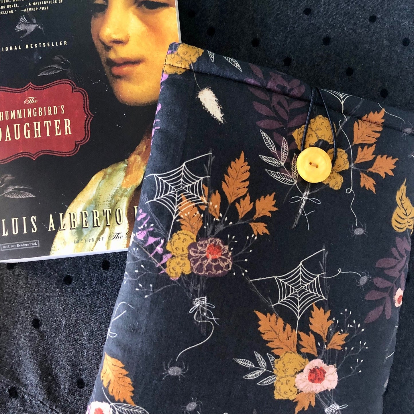 Harvest Floral Spiderweb padded book/tablet sleeve