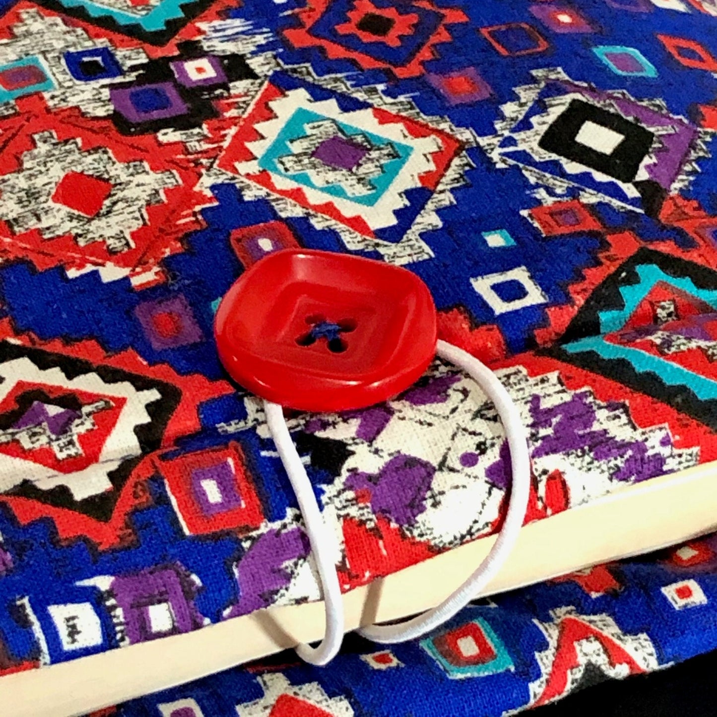 Cobalt Blue, Red and Teal padded book sleeve/tablet sleeve